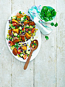 Tex-Mex-Salat mit Süßkartoffeln und Avocados