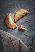 Empanadas with minced meat and raisins