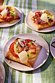 Tomato tartlets with Parmesan cheese