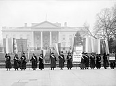 Suffragette picket at White House, USA, 1917