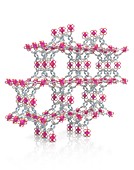 Metal-organic framework structure, molecular model