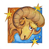 Aries zodiac sign, illustration