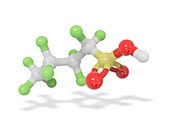 Perfluorobutanesulfonic acid molecule