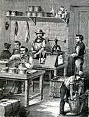 Guncotton manufacture, illustration