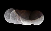 Partial lunar eclipse of July 2019, composite image