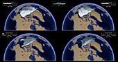 Age distribution of Arctic Ice, 1992-2019