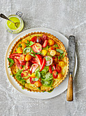 Quiche mit bunten Tomaten