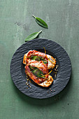 Chicken saltimbocca with coppa and sage