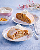 Strudel with apples and cinnamon