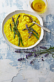 Milanese risotto with green asparagus