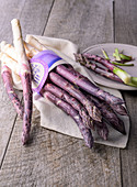 Purple asparagus from Albenga (Italy)