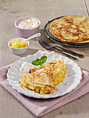 Crepes with apple filling