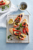 Escalivada (baguette with grilled vegetables, Spain)