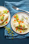 Haddock with dill sauce