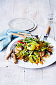 Grilled vegetables with sundried tomato cream