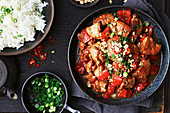 Slow-cooker Kung Pao chicken with red capsicum