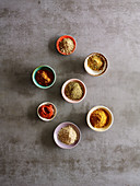 Spice blends - Baharat, Chermoula, Dukkah, Garam masala, Harissa, Ras el hanout and Za'atar