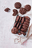 Double chocolate-chip kale cookies