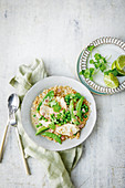 Speedy three pea green chicken curry