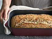 Nut bread baked with carrots