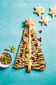 Puff pastry christmas tree
