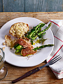 Roast asparagus and parma ham bundles