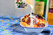 Whisky marmalade bread butter pudding