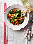 Spanish kale, chorizo and butter bean stew