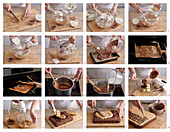 Karamell-Brownies mit Walnüssen zubereiten