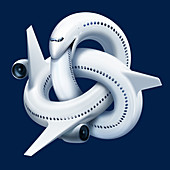Airline industry in trouble, conceptual illustration