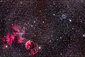 M35 cluster and supernova remnant in Gemini