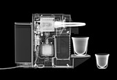 Coffee machine and cups, X-ray
