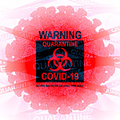 Covid-19 quarantine, conceptual illustration