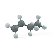 Butene molecule, illustration