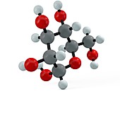 Glucose molecule, illustration