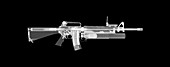 M16 rifle with M203 grenade launcher, X-ray