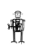 Wind-up toy robot, X-ray