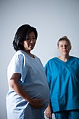 Pregnant woman in early labour