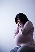 Depressed pregnant woman