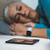 Sleep tracking apps, conceptual image