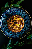 Braided sweet vanilla bread