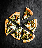 Brooklyn-style smoky sausage and kale pizza