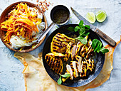 Turmeric Chicken with Carrot Noodles