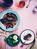 Spicing up Spring - Mussels with harissa
