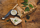 Herb bread with garlic