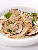 Carpaccio of cèpe mushrooms