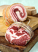 Coppa e Pancetta (pork neck and pork belly, Italy)