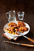 Potato fritters with apple sauce