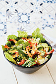 Classic Caesar Salad with Prawns