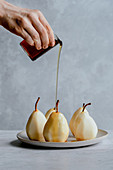 Baked pears with maple syrup